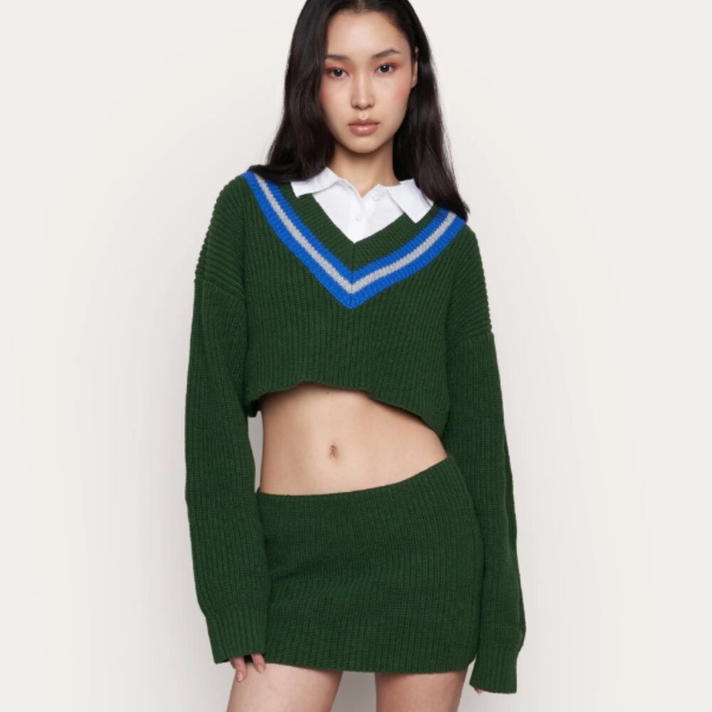 Guizio X Champion Varsity Knit Pullover